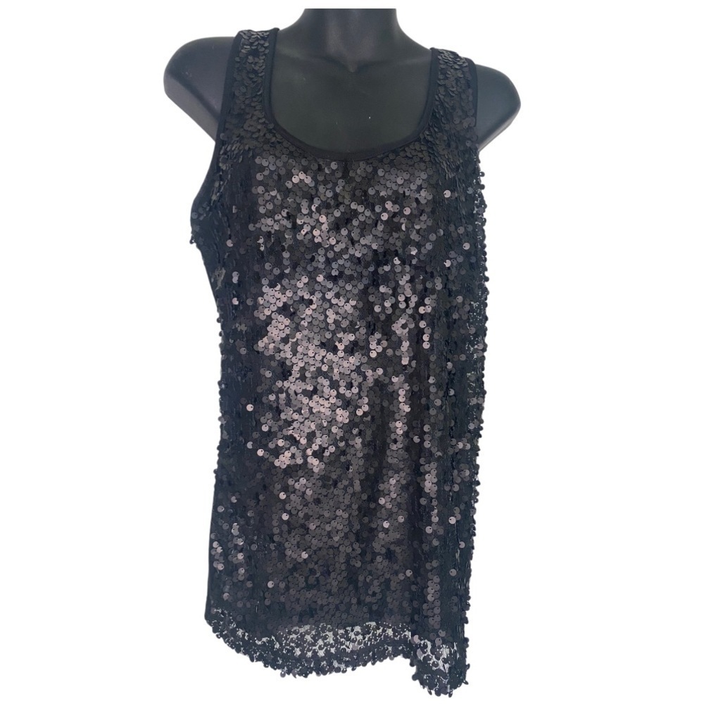 Apostrophe Sequins Razorback Tank Top